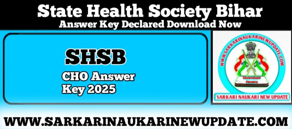 SHSB CHO Answer Key 2025