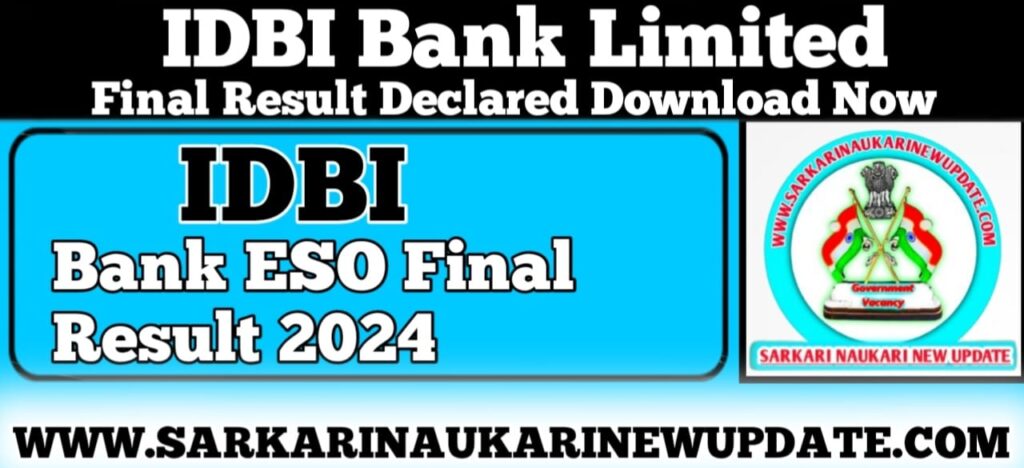 IDBI Bank ESO Final Result 2024
