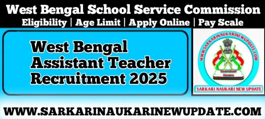 West Bengal Assistant Teacher Online Form 2025
