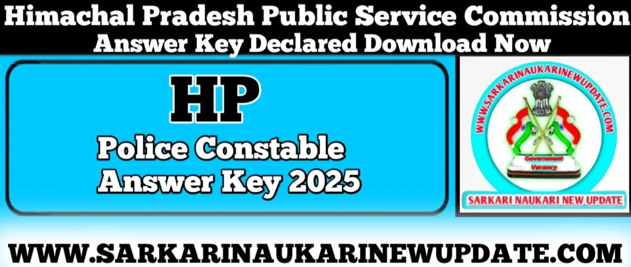 HP Police Constable Answer Key 2025