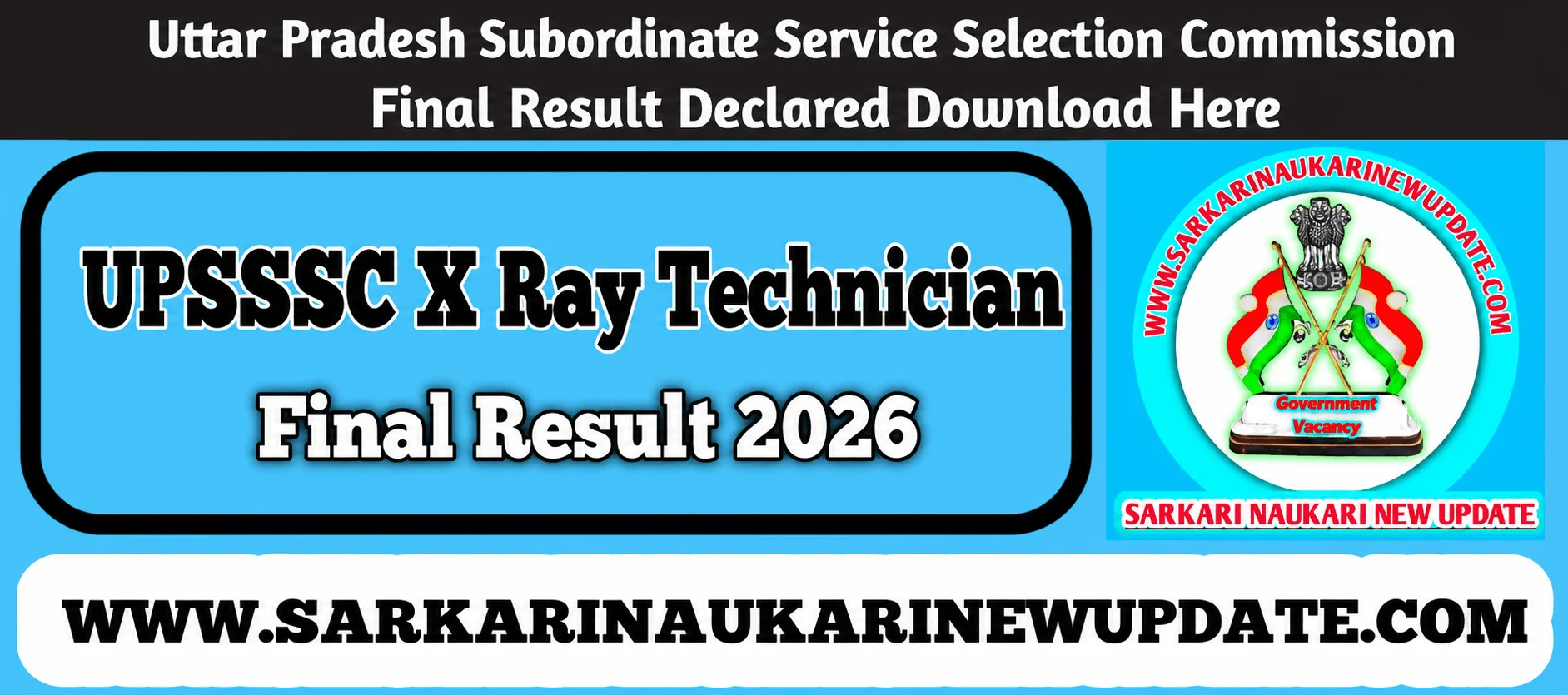 UPSSSC X Ray Technician Final Result