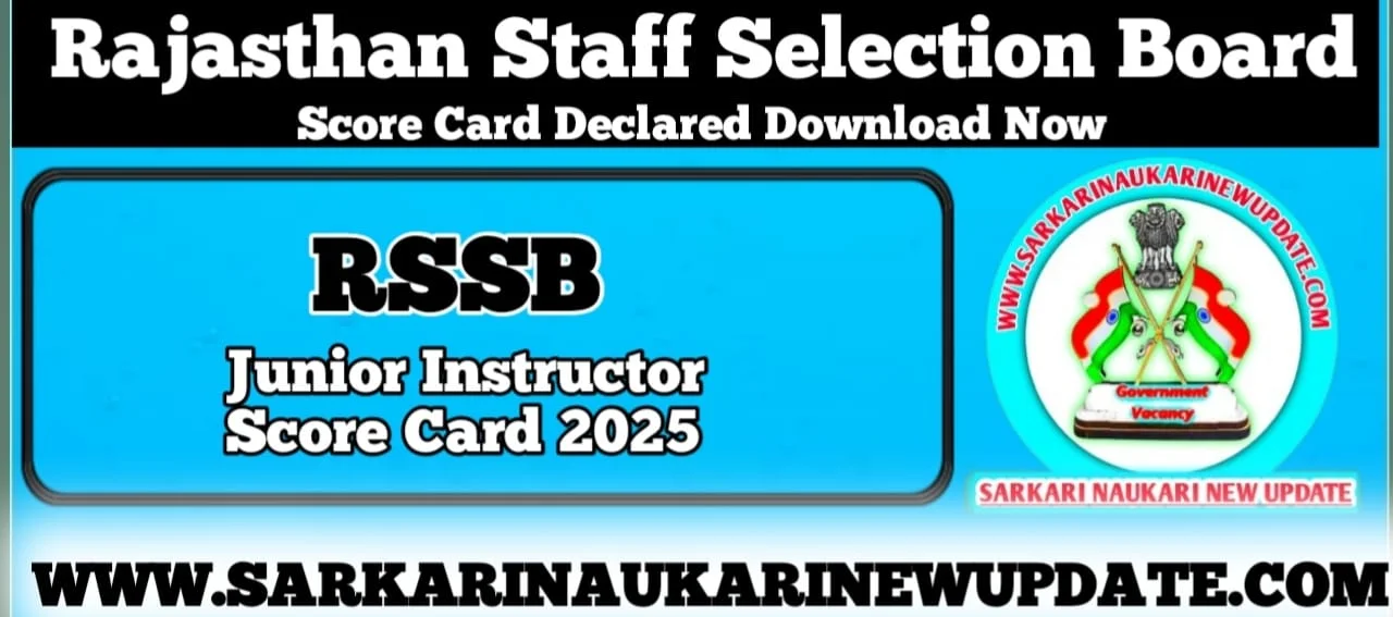 RSSB Junior Instructor Score Card 2025 Download Link