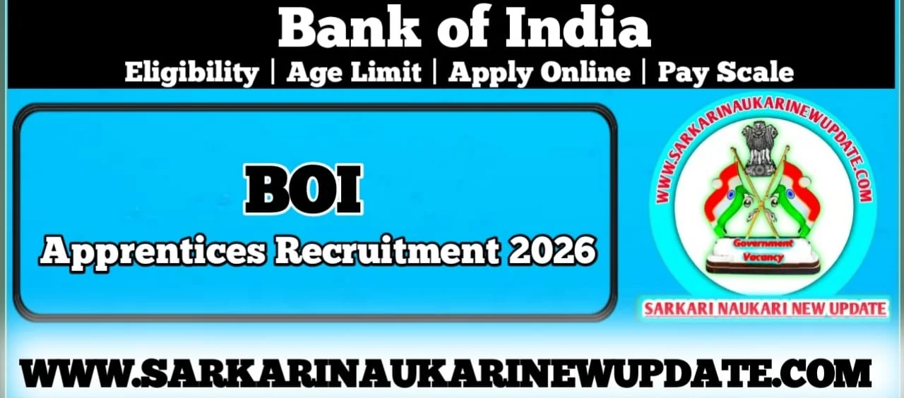 BOI Apprentice Recruitment 2026 Notification