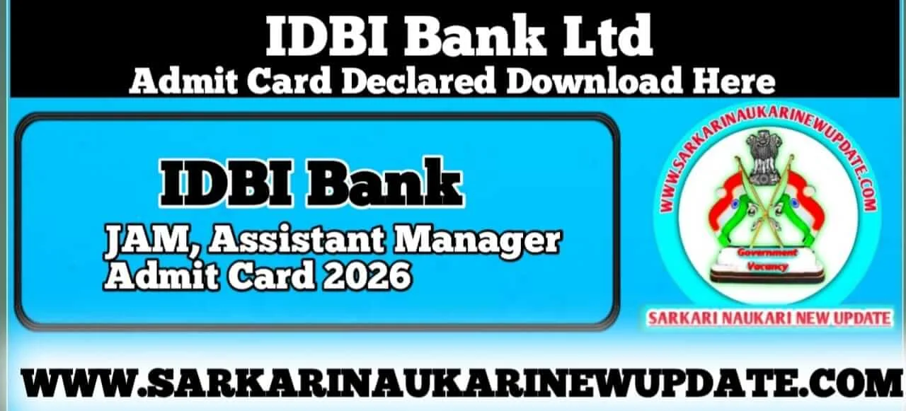 IDBI Bank Assistant Manager Admit Card Download