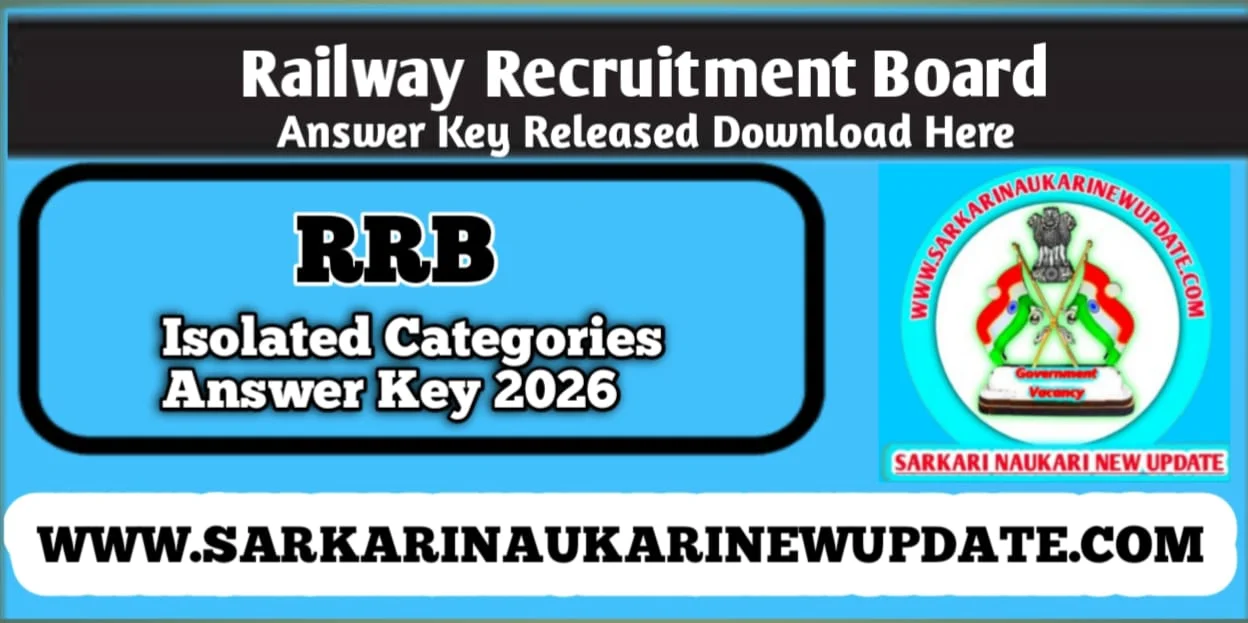 RRB Isolated Categories Answer Key 