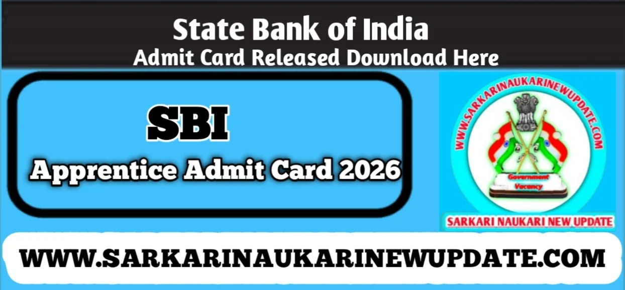 SBI Apprentice Admit Card Download Direct Link