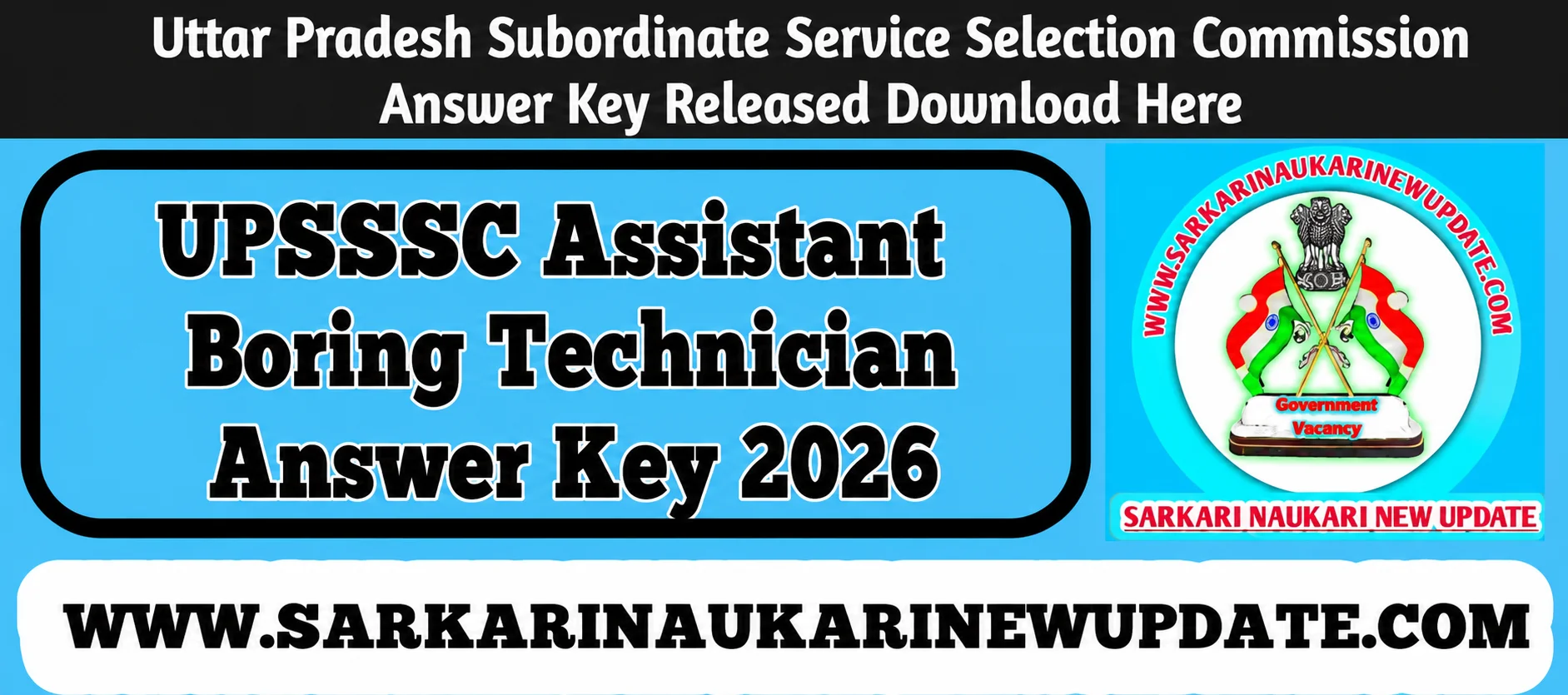 UPSSSC Assistant Boring Technician Answer Key 2026